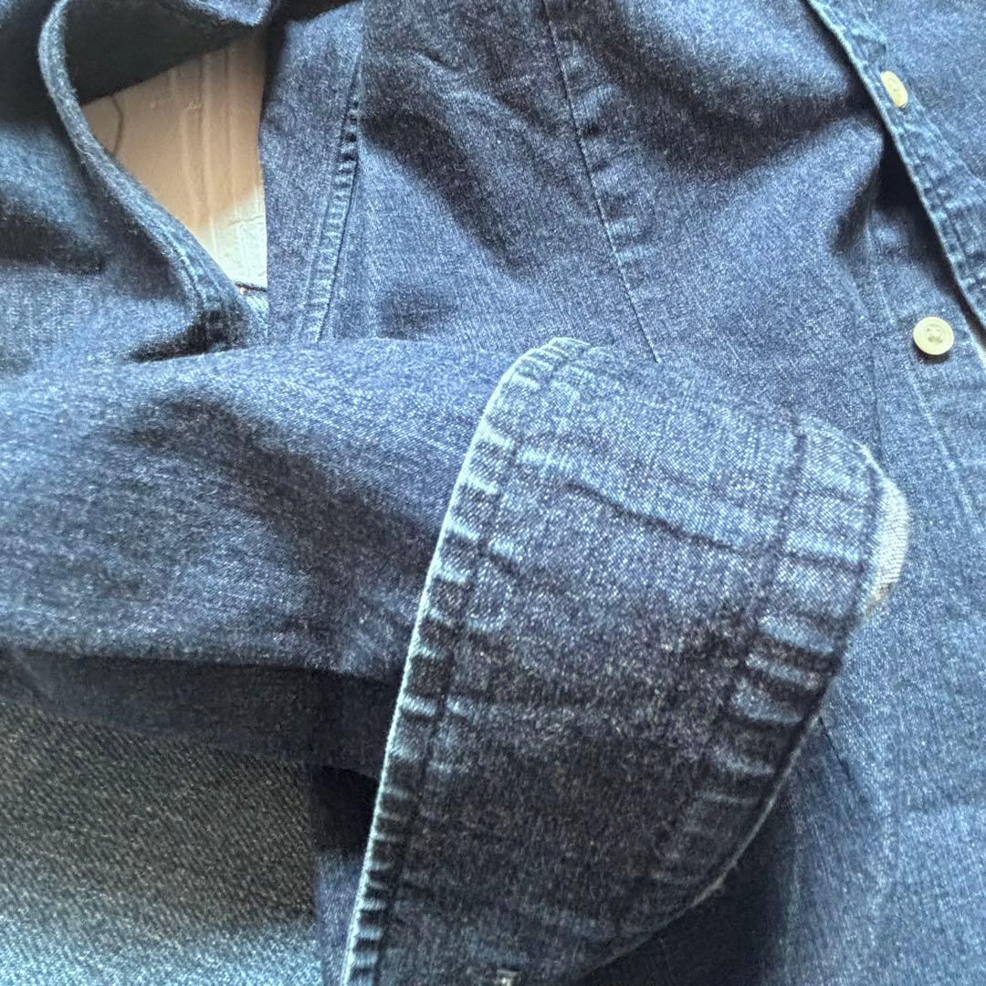 ラルフローレン　デニム　マルチカラー　刺繍　ダンガリー　M S ブラウス　シャツ