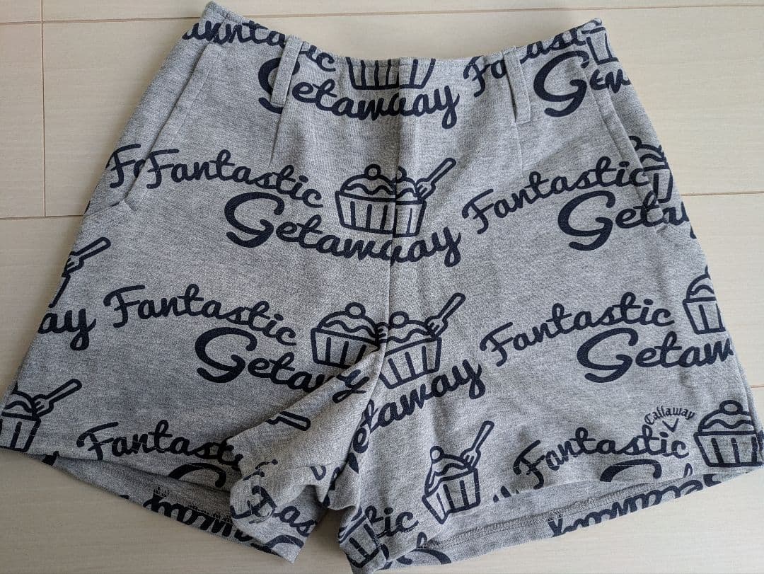 キャロウェイゴルフ グレー ロゴプリント セットアップ ジップトレーナーパンツ