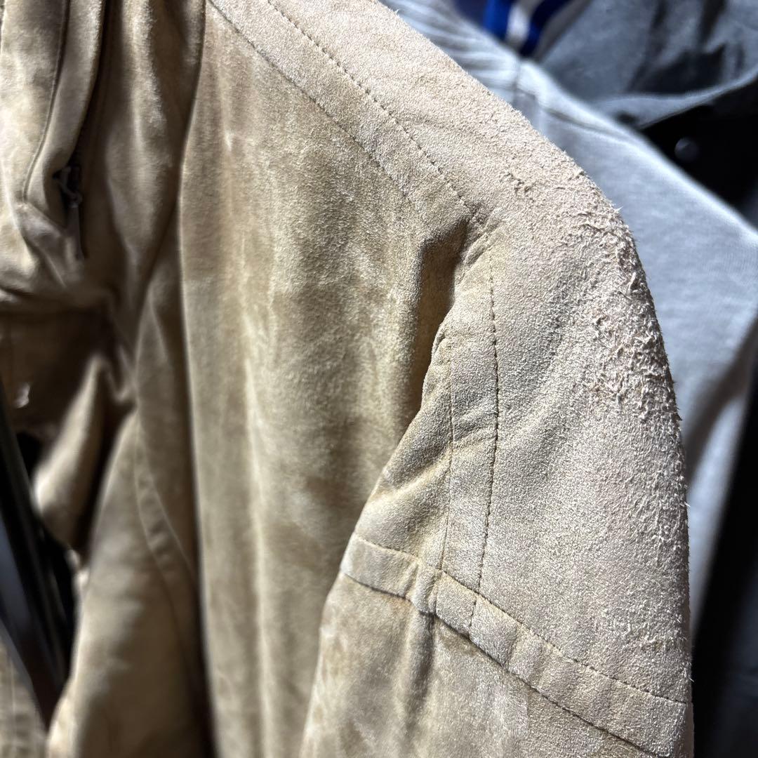 バーバリーロンドンベージュ スエード風 ジャケット
