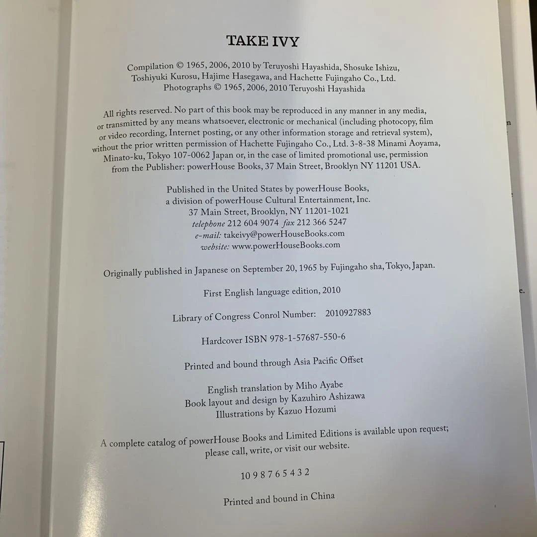 『TAKE IVY』テイクアイビー　英語版