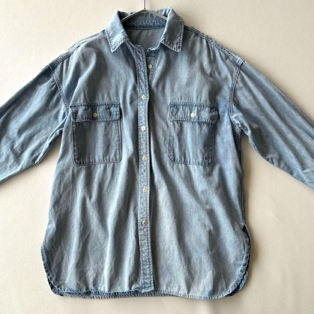 バビロン BABYLONE ゆったり柔らかビックシルエットデニムオーバーシャツ