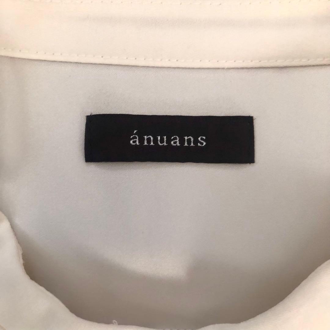 美品　anuans アニュアンスシアードッキングピンタックブザムワンピースS