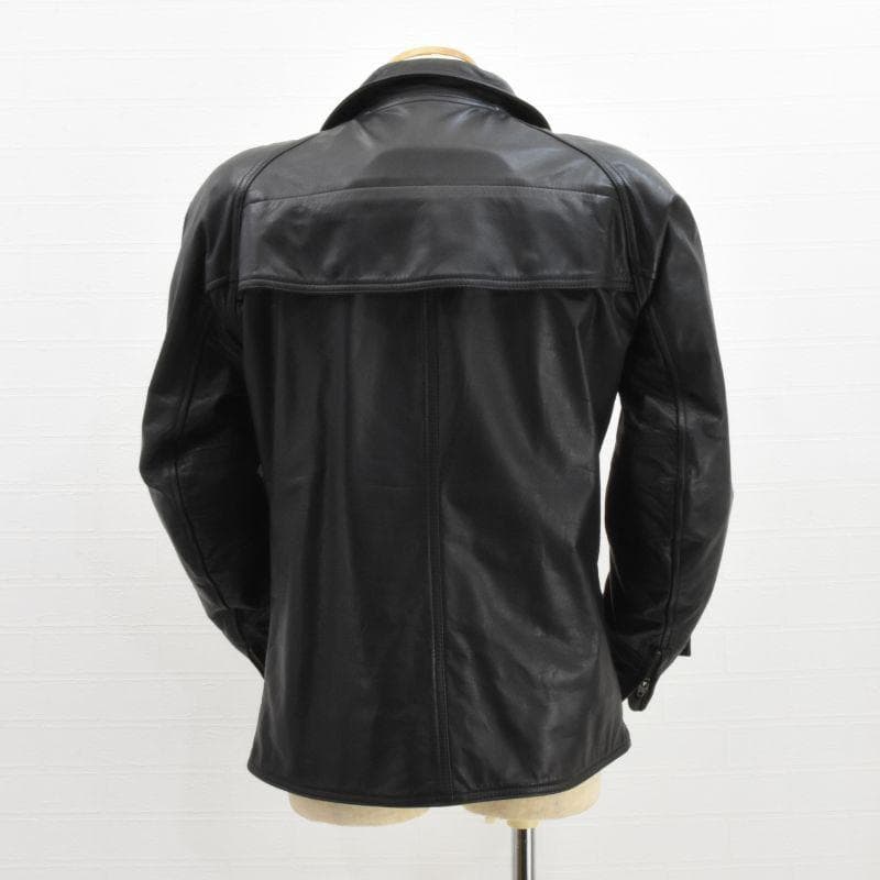 未使用◇クシタニ◇レザーWライダース パッド入り◇sizeL◇ブラック