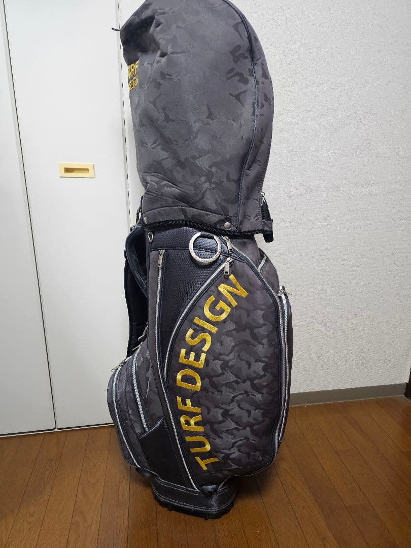 ターフデザイン キャディバッグ カーキ 9.5型 スタンドバック収納式