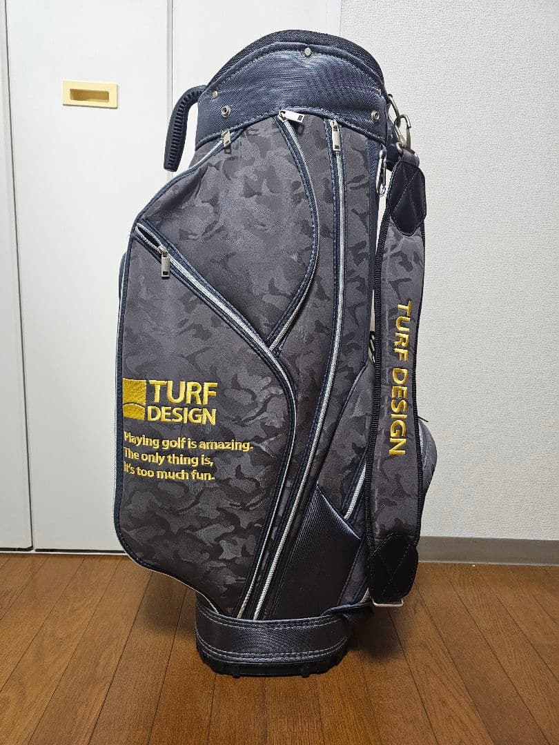 ターフデザイン キャディバッグ カーキ 9.5型 スタンドバック収納式