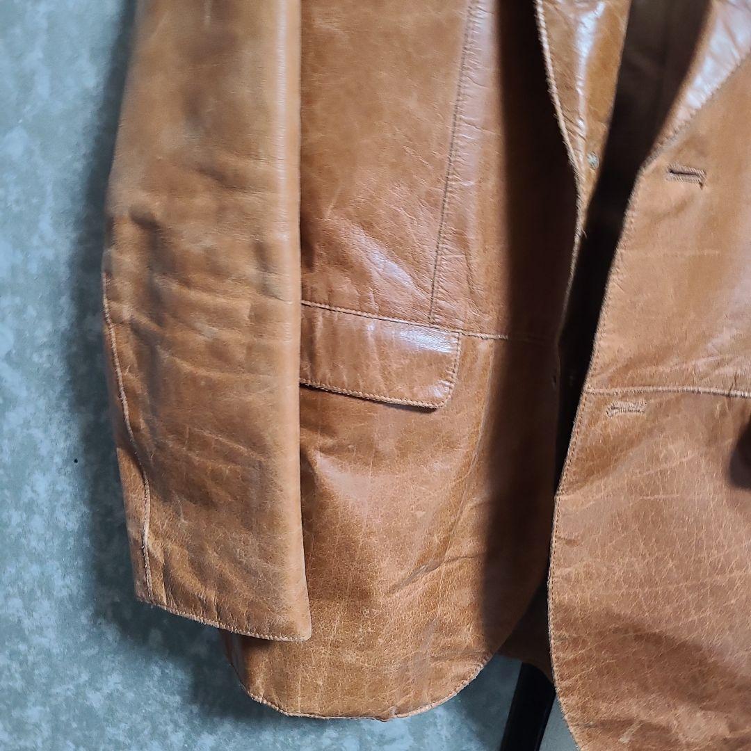 United arrows cow leather テーラードジャケット　茶
