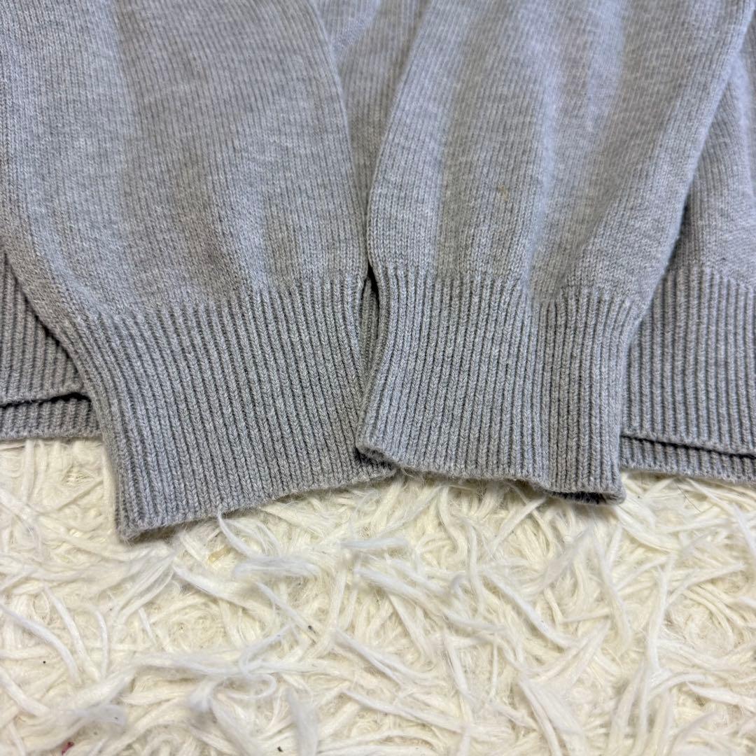 【パーリーゲイツ】美品 ニットセーター ニコちゃん グレー 0サイズ レディース