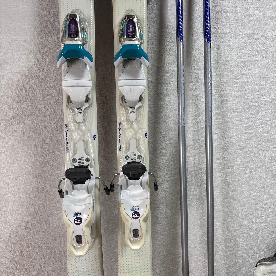 Rossignolレディーススキーセットストック付 24〜24.5cm 初心向