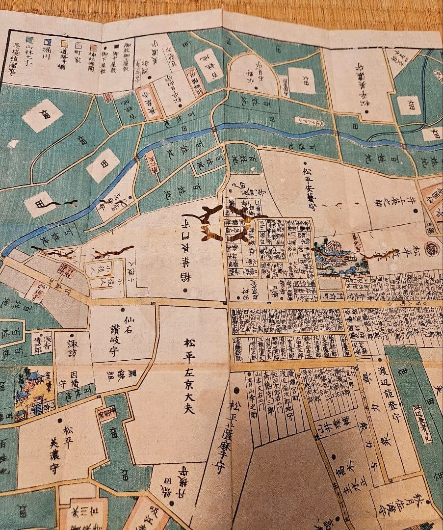 Cy's shop　江戸切絵図【青山渋谷】尾張屋清七 古地図