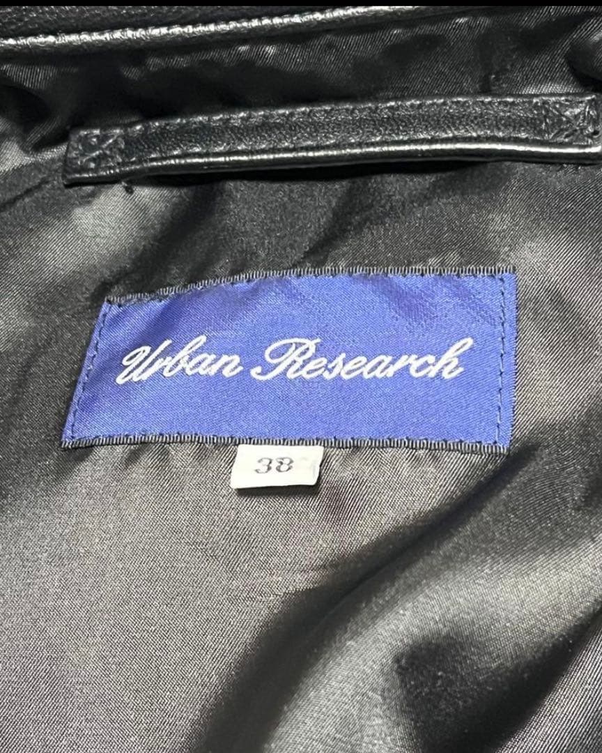 極美品【アーバンリサーチ】レザージャケット フライトジャケット 羊革 黒 A-2