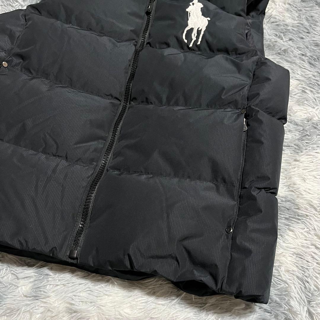美品　POLO RALPH LAUREN ダウンベスト　現行　QRコード　黒　M