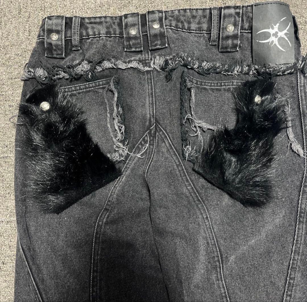 パンツ cozy worldwide fur flare jeans