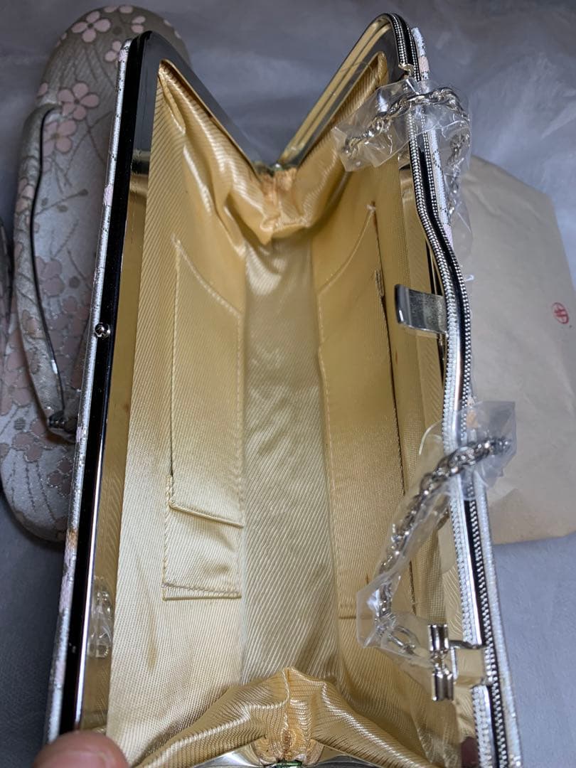 和装用バッグと草履のセット(桜柄) サイズL