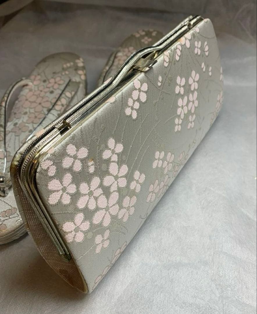 和装用バッグと草履のセット(桜柄) サイズL
