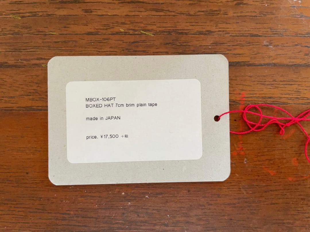 mature ha. マチュアーハ BOXEDHAT 7cm brim