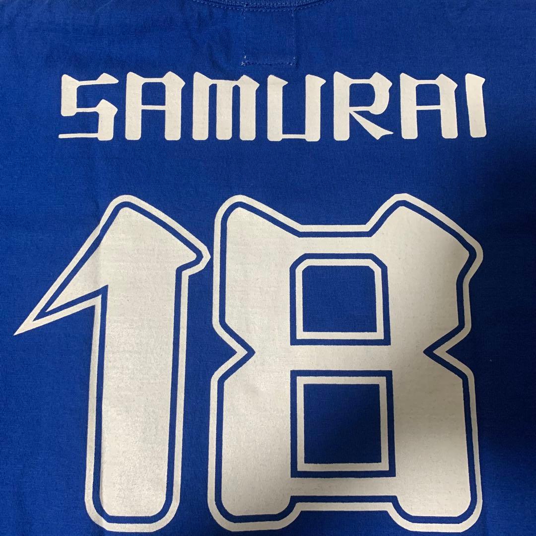 【新品】サムライジーンズ　サッカー　Tシャツ 青色　希少