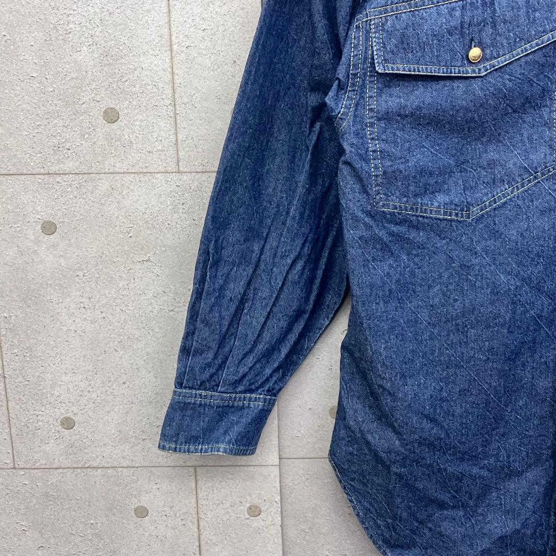 GIANNI VERSACE デニムシャツ ウェスタンシャツ ブルー