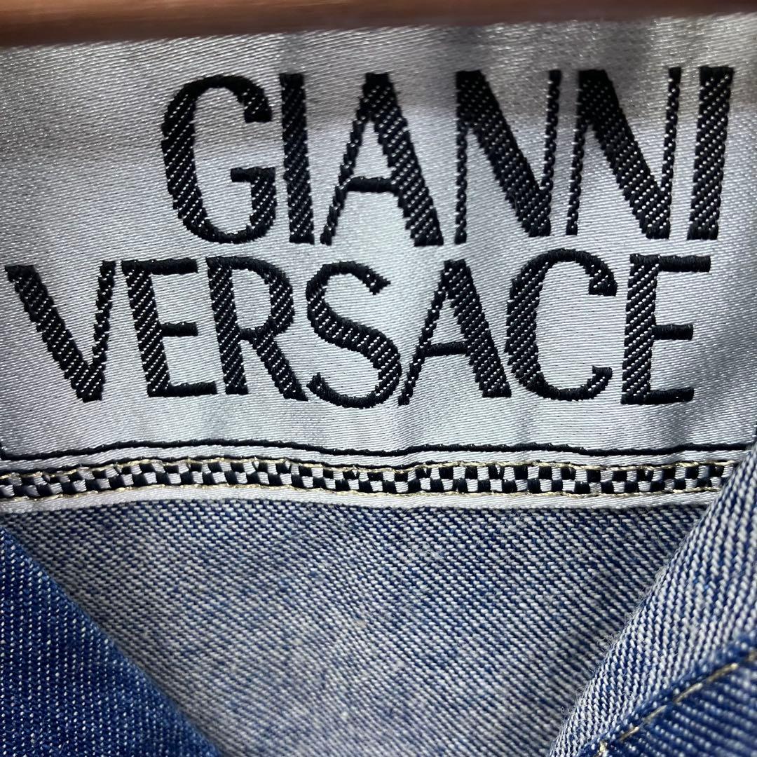 GIANNI VERSACE デニムシャツ ウェスタンシャツ ブルー