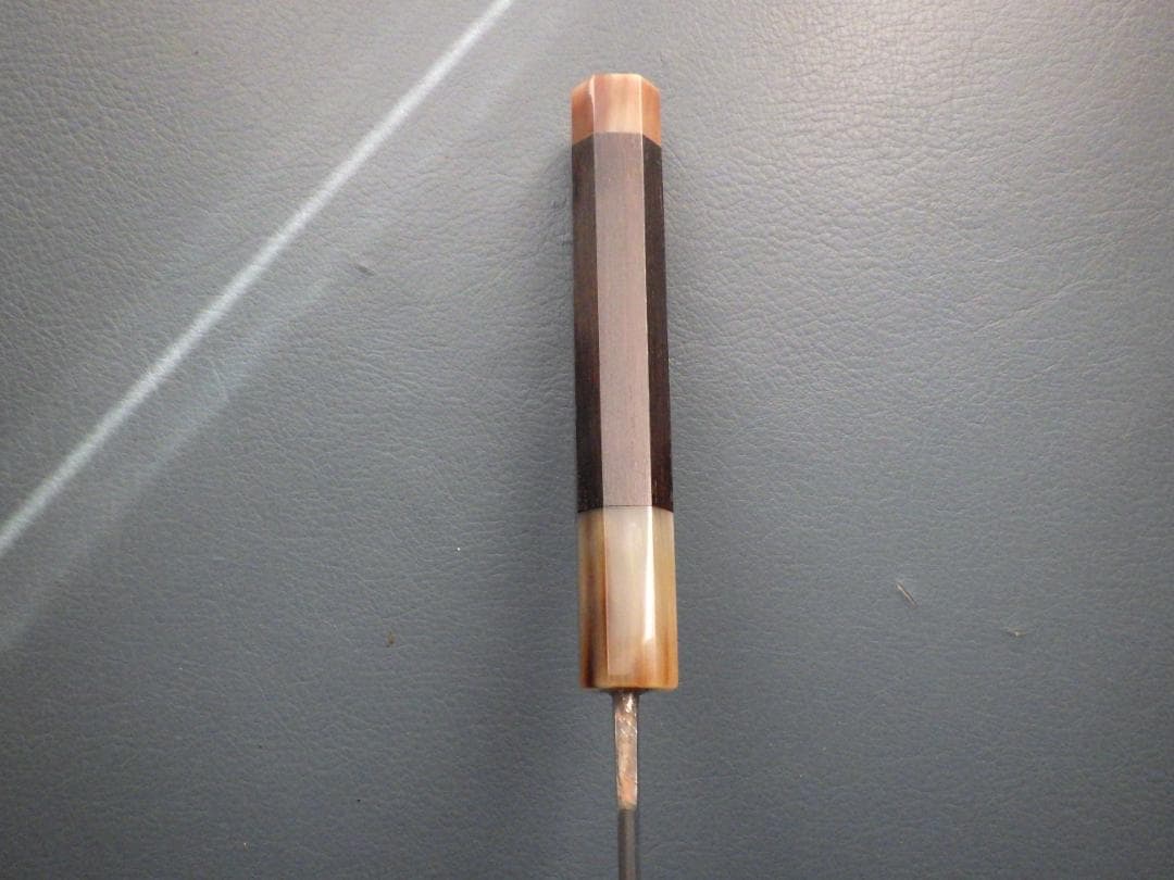 京都・菊一文字作★出刃包丁★両頭水牛黒檀柄★