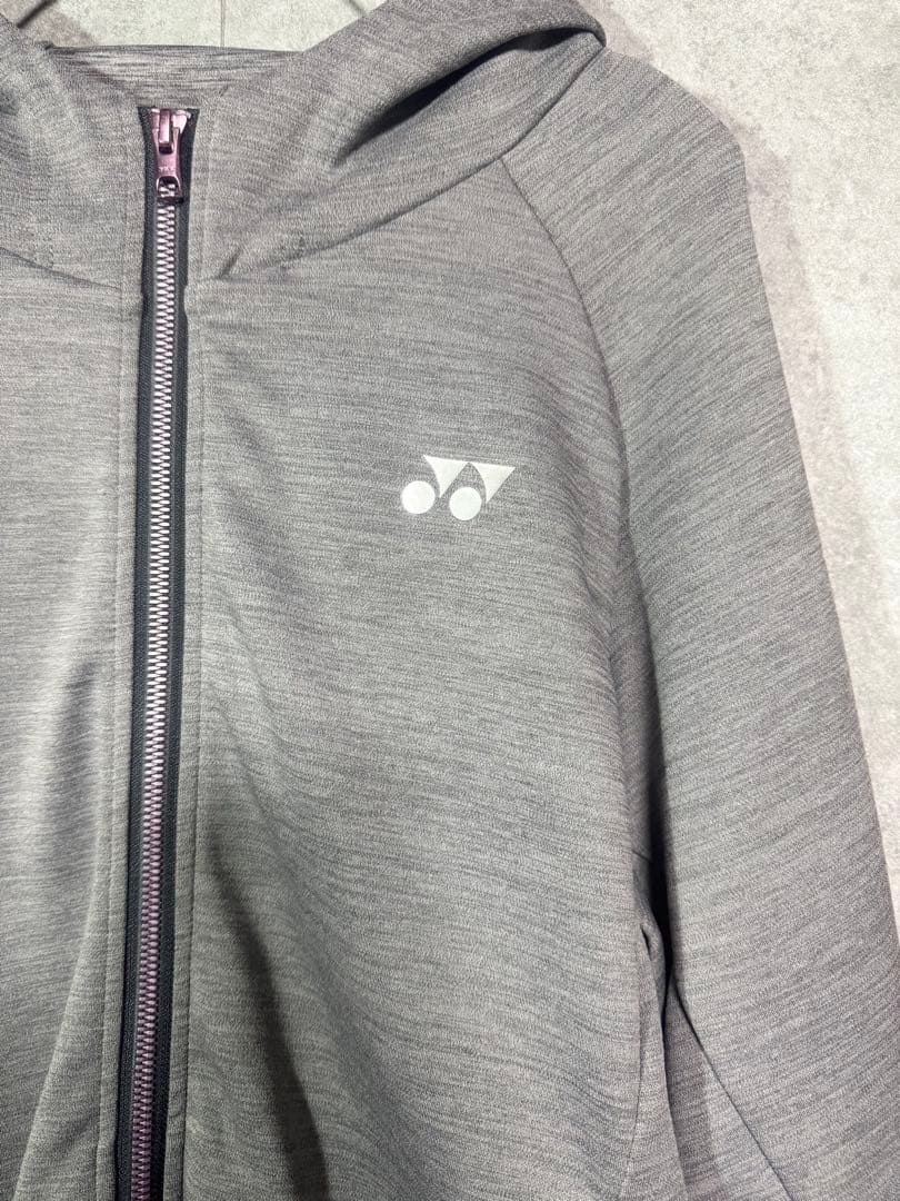 【超美品1点限り】ヨネックス ジップアップパーカー ウォームアップLサイズグレー