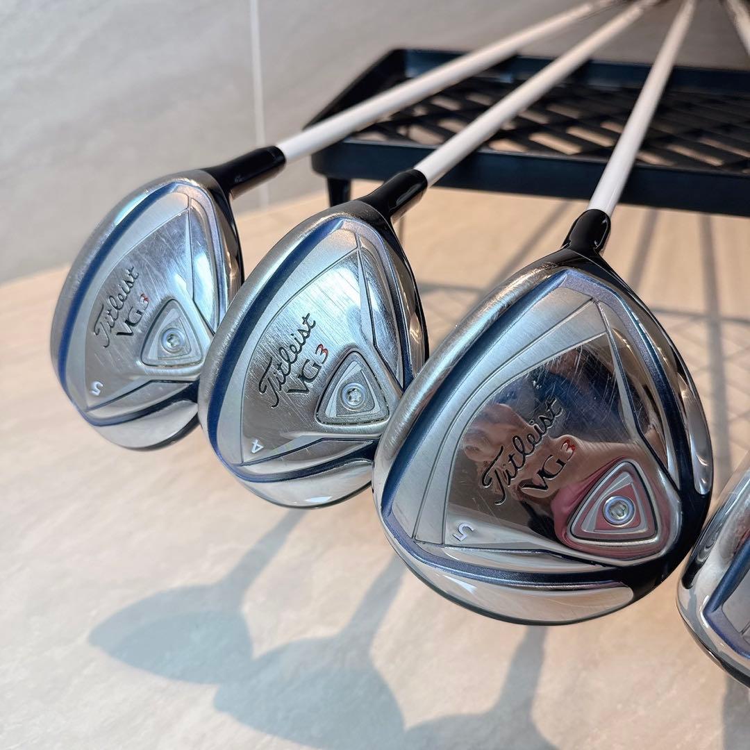 タイトリスト VG3 ウッド、ユーティリティセット レディース　ヘッドカバー付