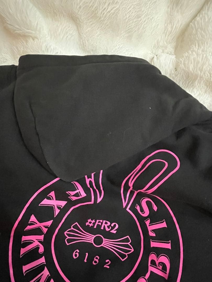 FR2 梅 ブラック ジップアップパーカー
