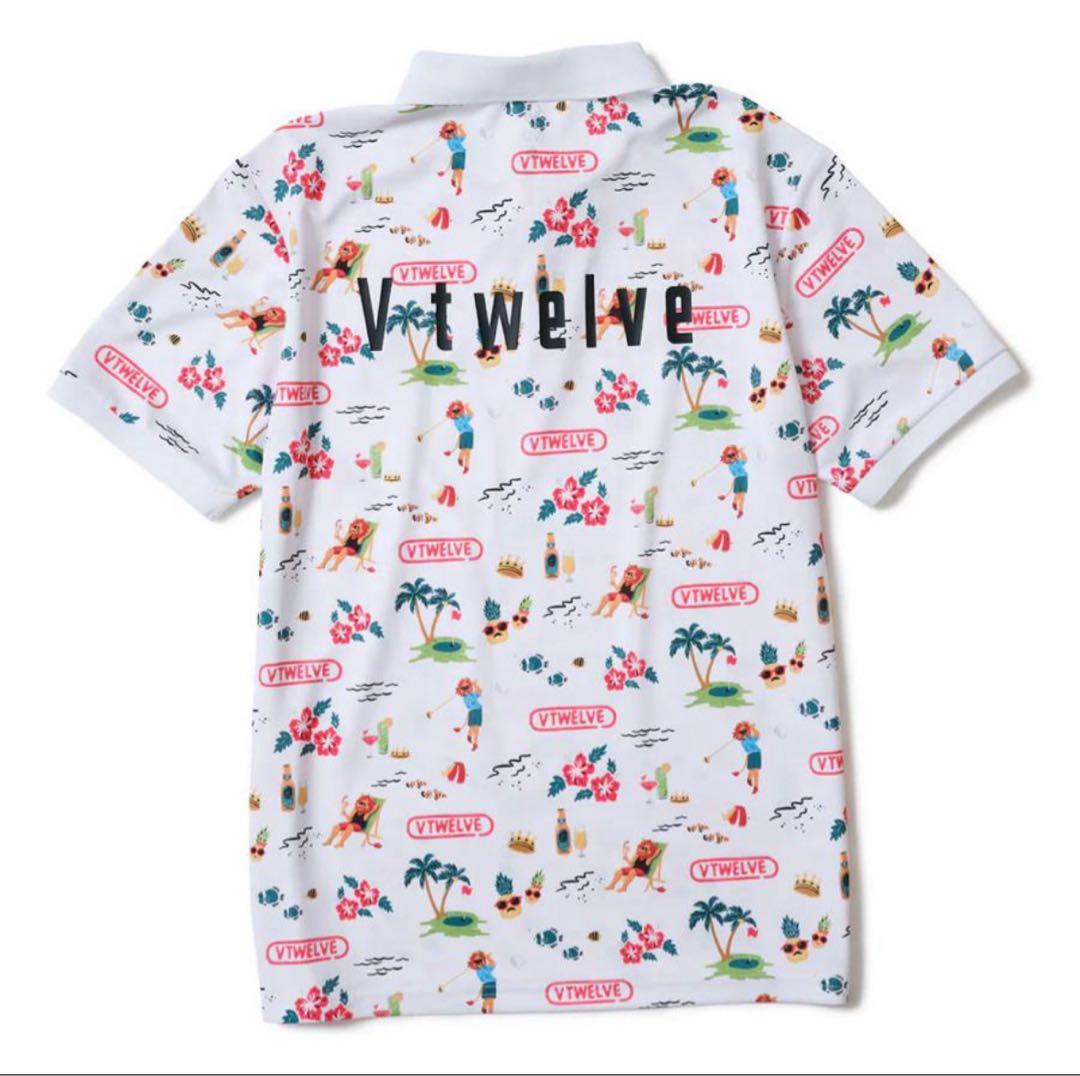 【新品】V12 ホワイト ポロシャツ