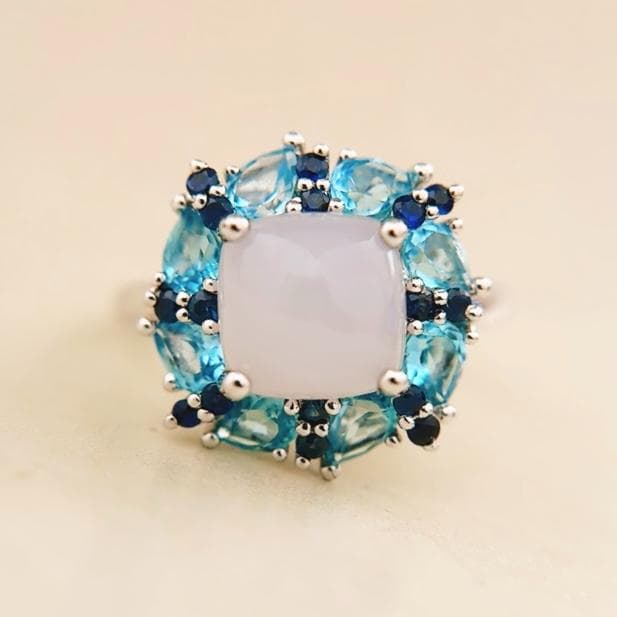 (˶'ᵕ'˶)⸝♡  SV925 天然 サファイア トパーズ カルセドニー