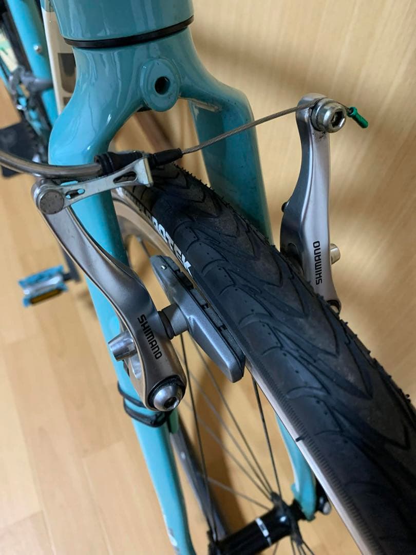 タコ　美品Bianchi ROMA II 水色 クロスバイク2x10s