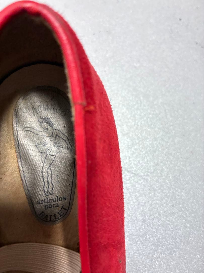 [フラメンコ シューズ] メンケスレッドスエード　釘あり