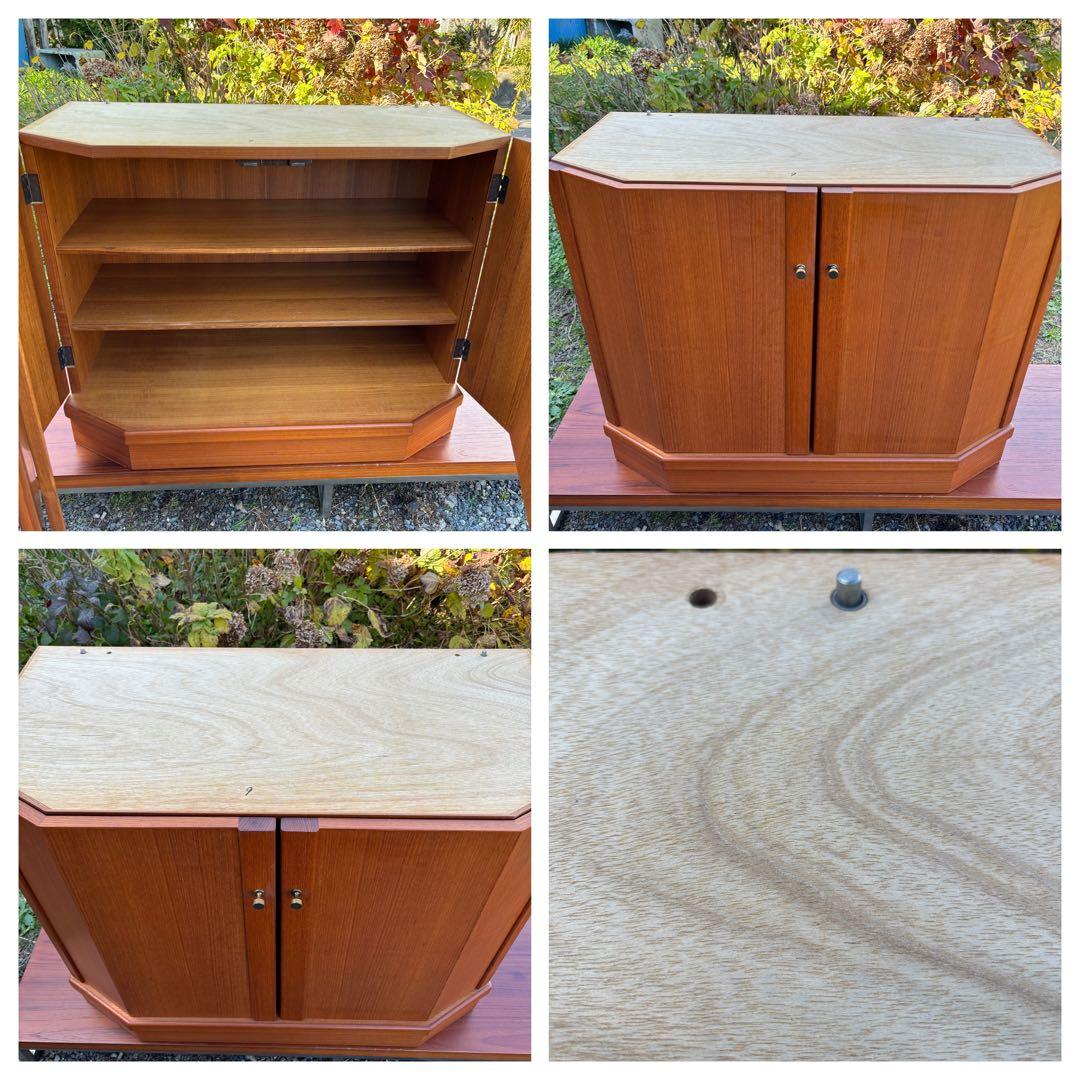 チーク材　リビングボード　キャビネット　食器棚　北欧テイスト　ジャパンビンテージ