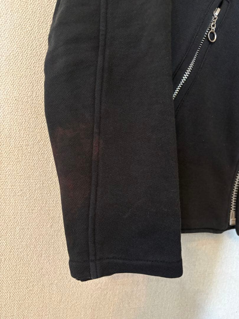 Schott/ショット/スウェットダブルライダースジャケット/size38/黒