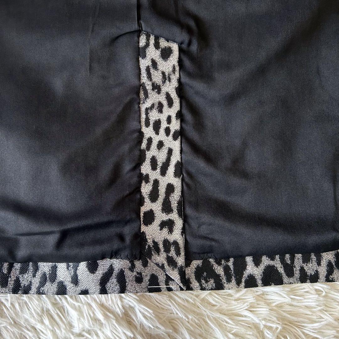✨未使用✨セオリーリュクス レオパード柄 ノーカラージャケット シルバー 38