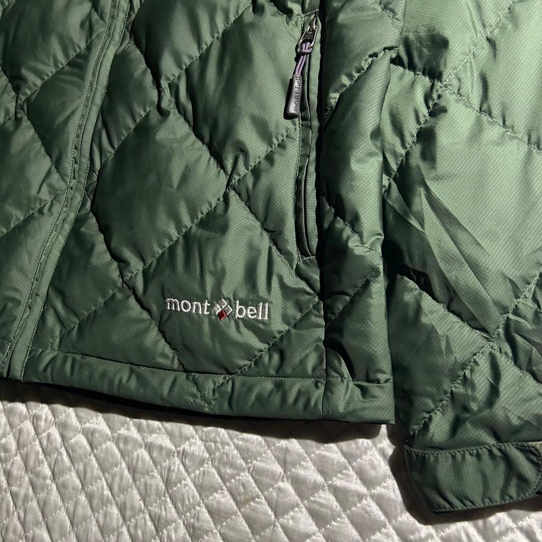 ア*ル様 mont-bell ライトネージュダウンジャケット 緑