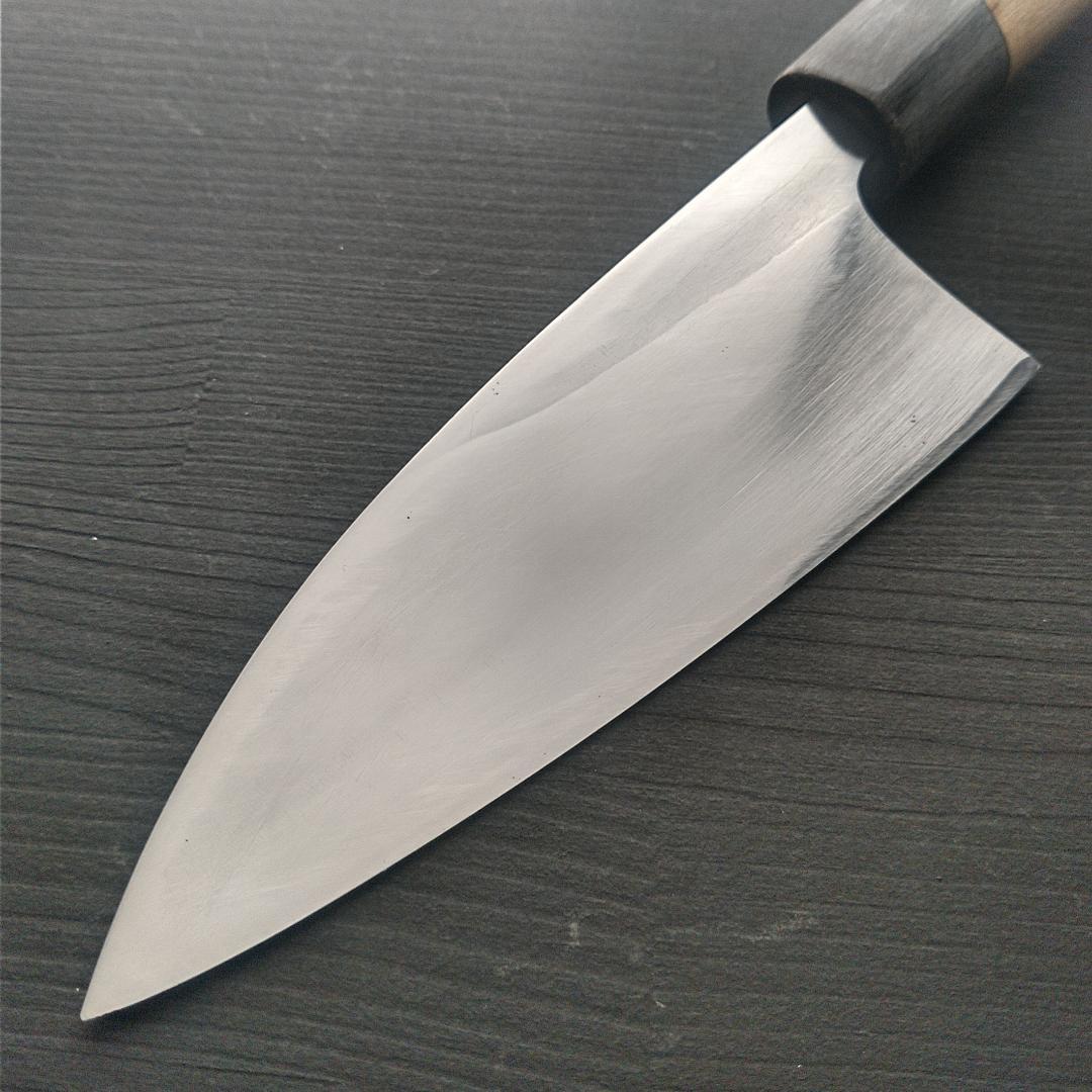 【特価】日本橋木屋 イヅツキ 小出刃包丁 右 刃渡り約120㎜ 研ぎ済