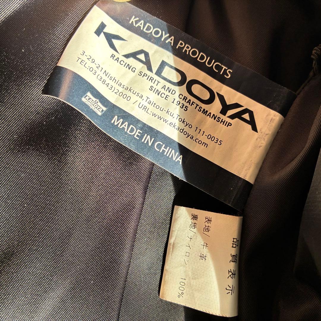 【美品】カドヤ KADOYA 黒 レザー シングルライダースジャケット Lファー