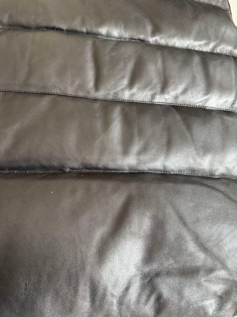 グリーンレーベル　GREEN LABEL ブラックレザー ダウンベスト H27