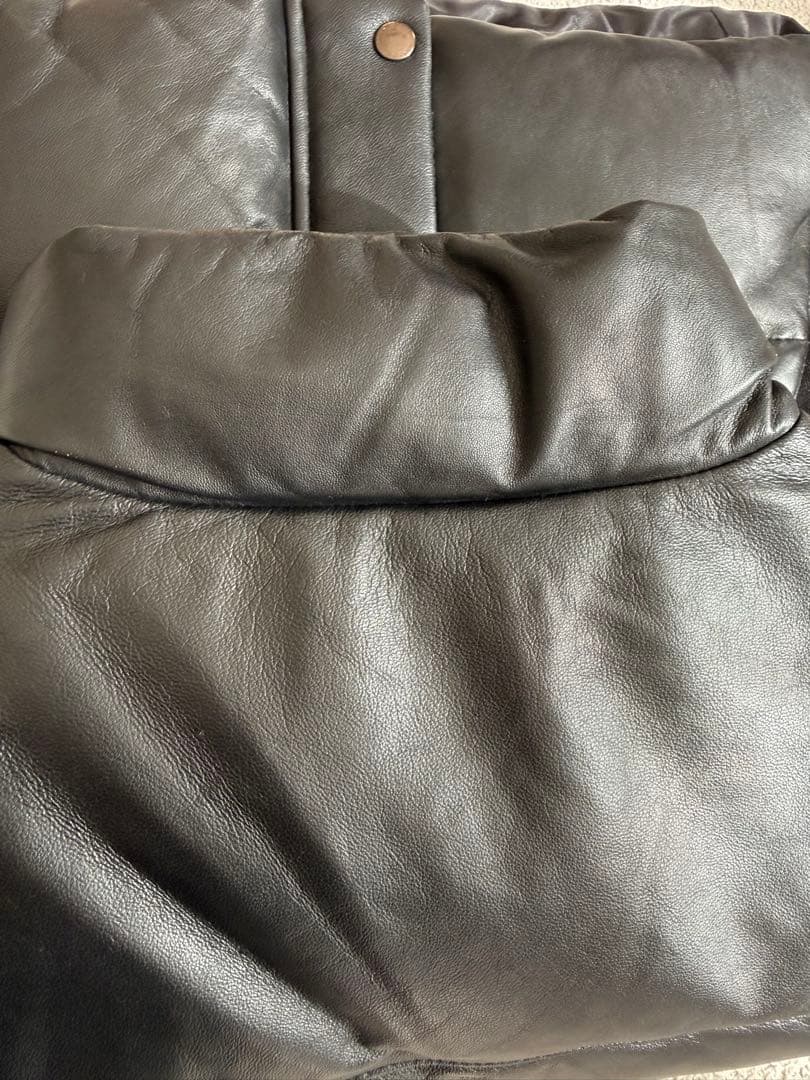 グリーンレーベル　GREEN LABEL ブラックレザー ダウンベスト H27