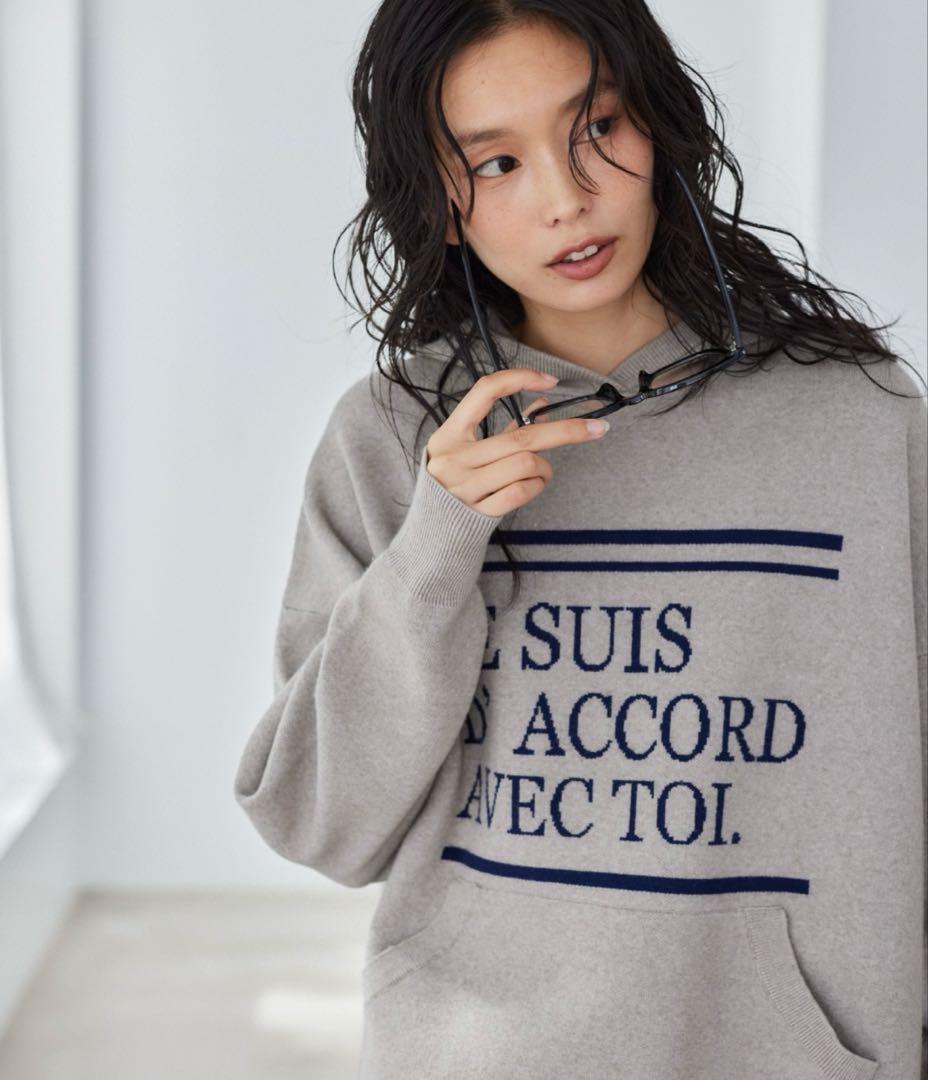 ☆美品☆【BARNYARDSTORM】ロゴ入りフーディーニット