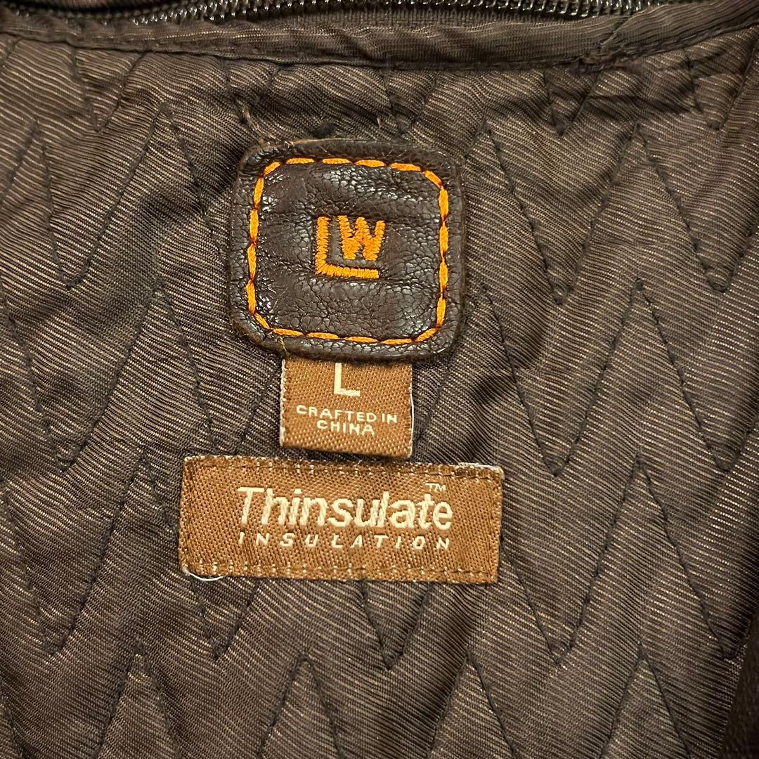 90s~00s Wilsons Leather ハーフコート idealジッパー