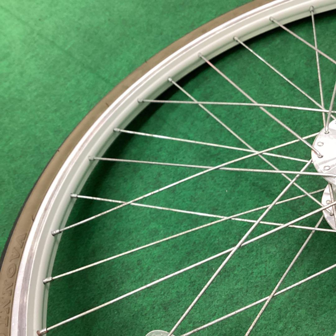 アルミリム　前輪　24x1-3/8 タイヤ付　ハブダイナモ　J2端子　フロント