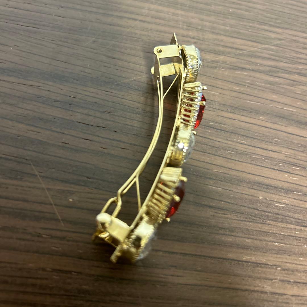 【極美品】acca アッカ　ヘアバレッタ　ストーン　イタリア製