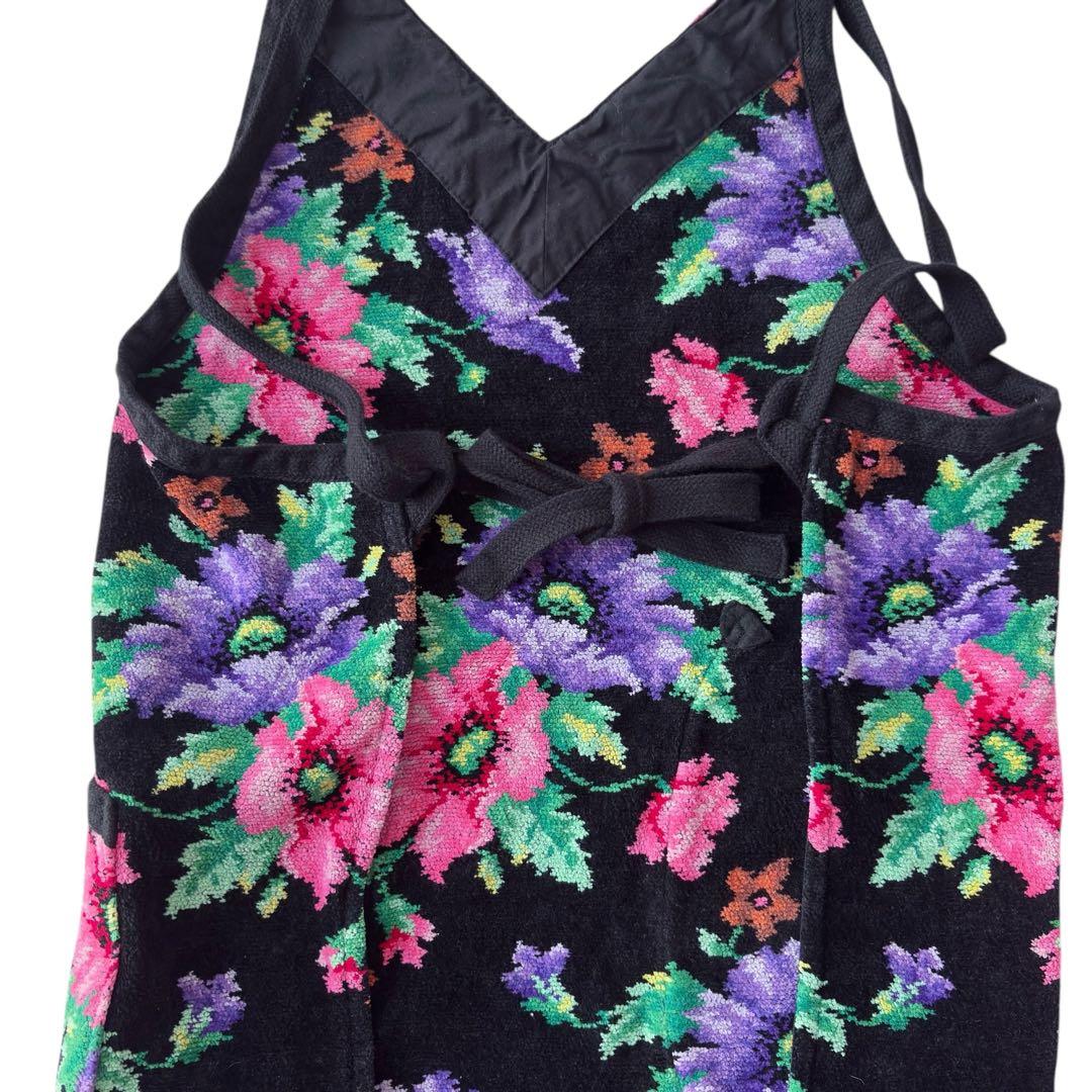 FEILER フェイラー エプロン ブラック 花柄 料理 台所 可愛い コットン