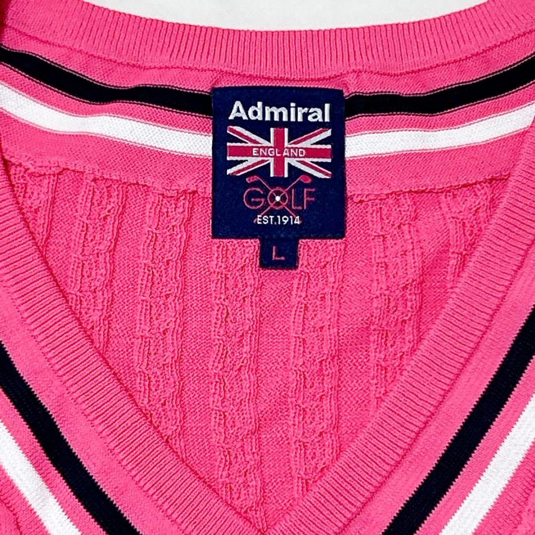 美品 アドミラル Admiral ゴルフベスト ピンク スカート白黒 2点セット