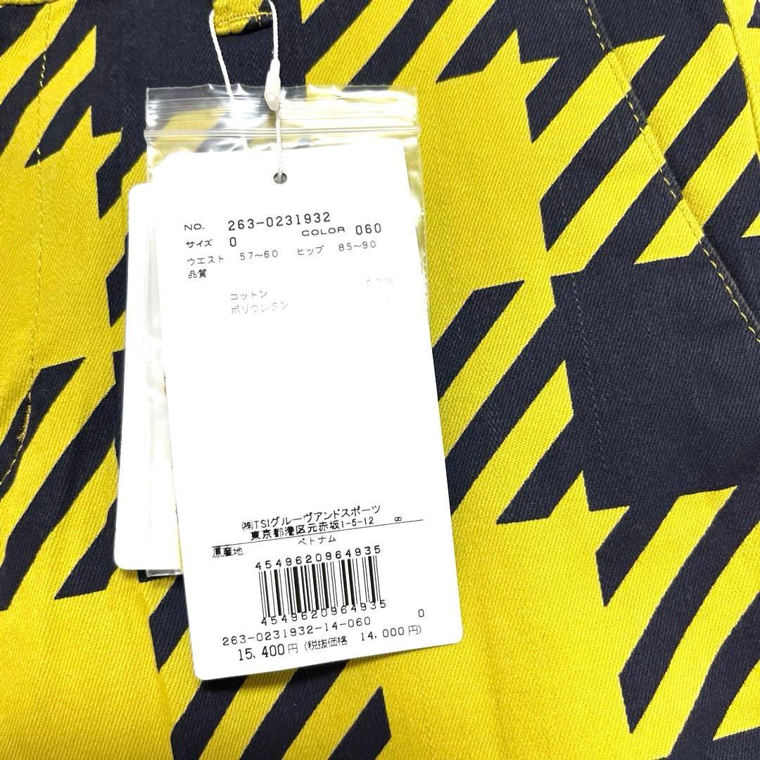 新品　Jack Bunny!! レディースパンツ サイズ0 イエロー×ネイビー