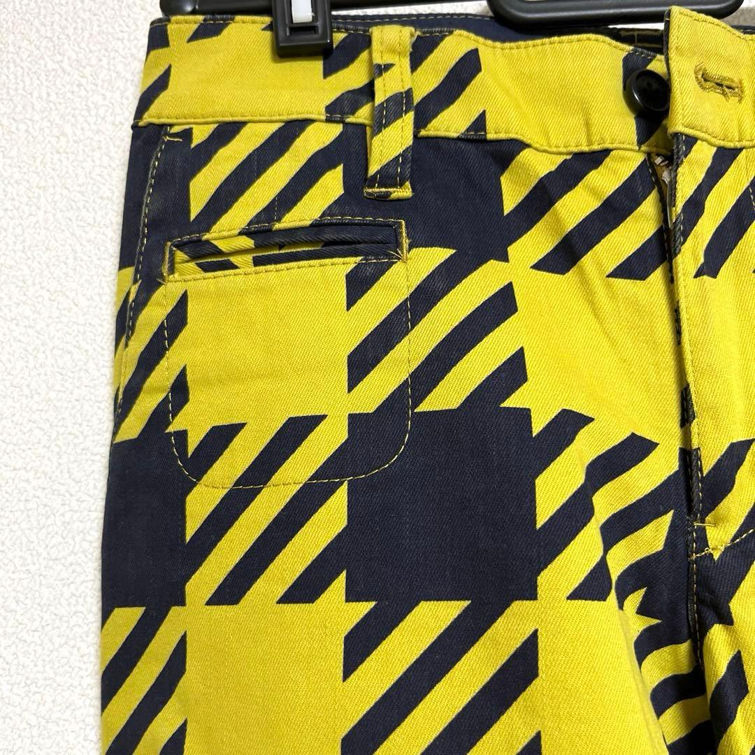 新品　Jack Bunny!! レディースパンツ サイズ0 イエロー×ネイビー