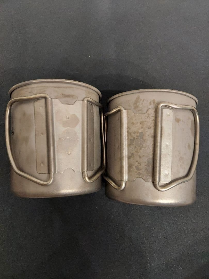  peak　アルミ制クッカー4点　チタンマグカップ2点