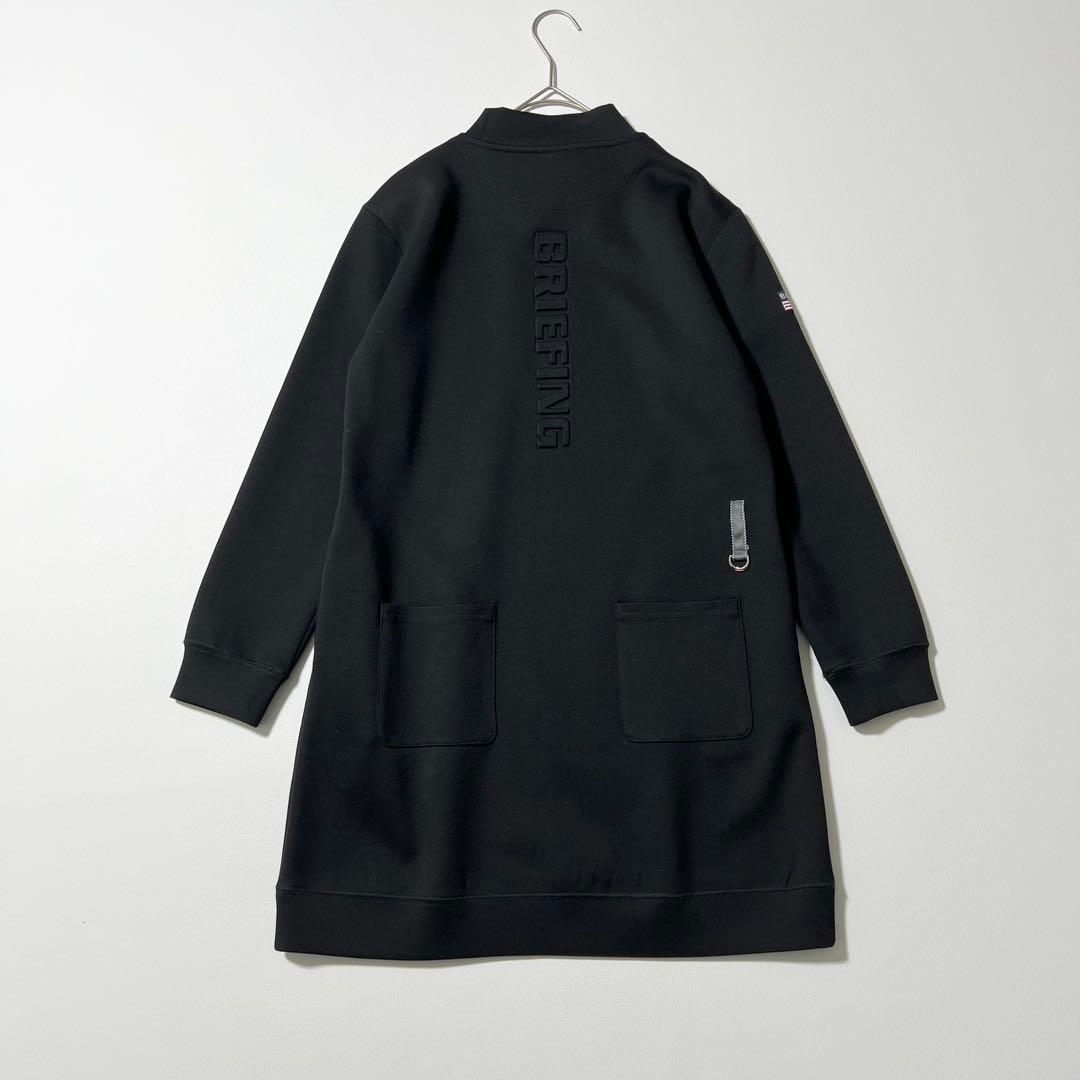 3458【美品】ブリーフィング モックネック長袖ワンピース 3Dロゴ 23年