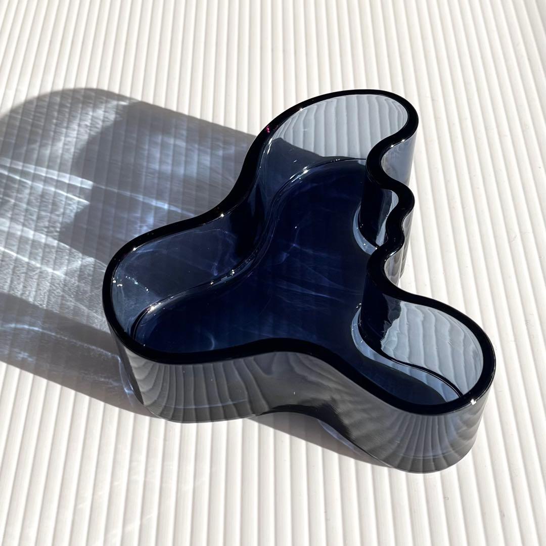 【廃盤カラー】イッタラ アアルトボウル13.6㎝ ブルーベリーブルー シール有