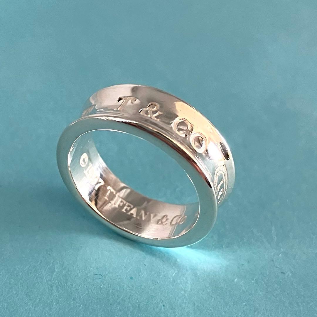 美品 TIFFANY＆Co ティファニー ナローリング 1837 約9号 925